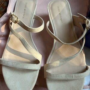 Stuart Weitzman Align Suede wedge Sandal US8